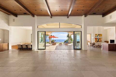 The great room, open to the terrace