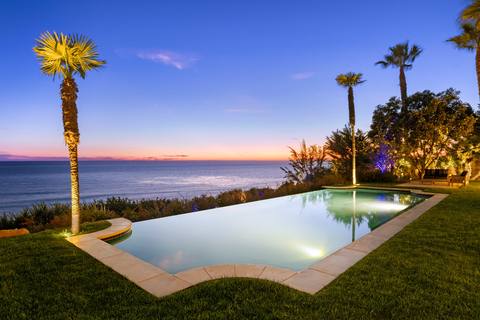 Pool at dusk
