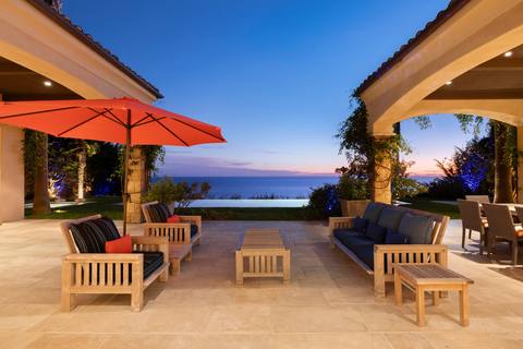 Terrace at dusk